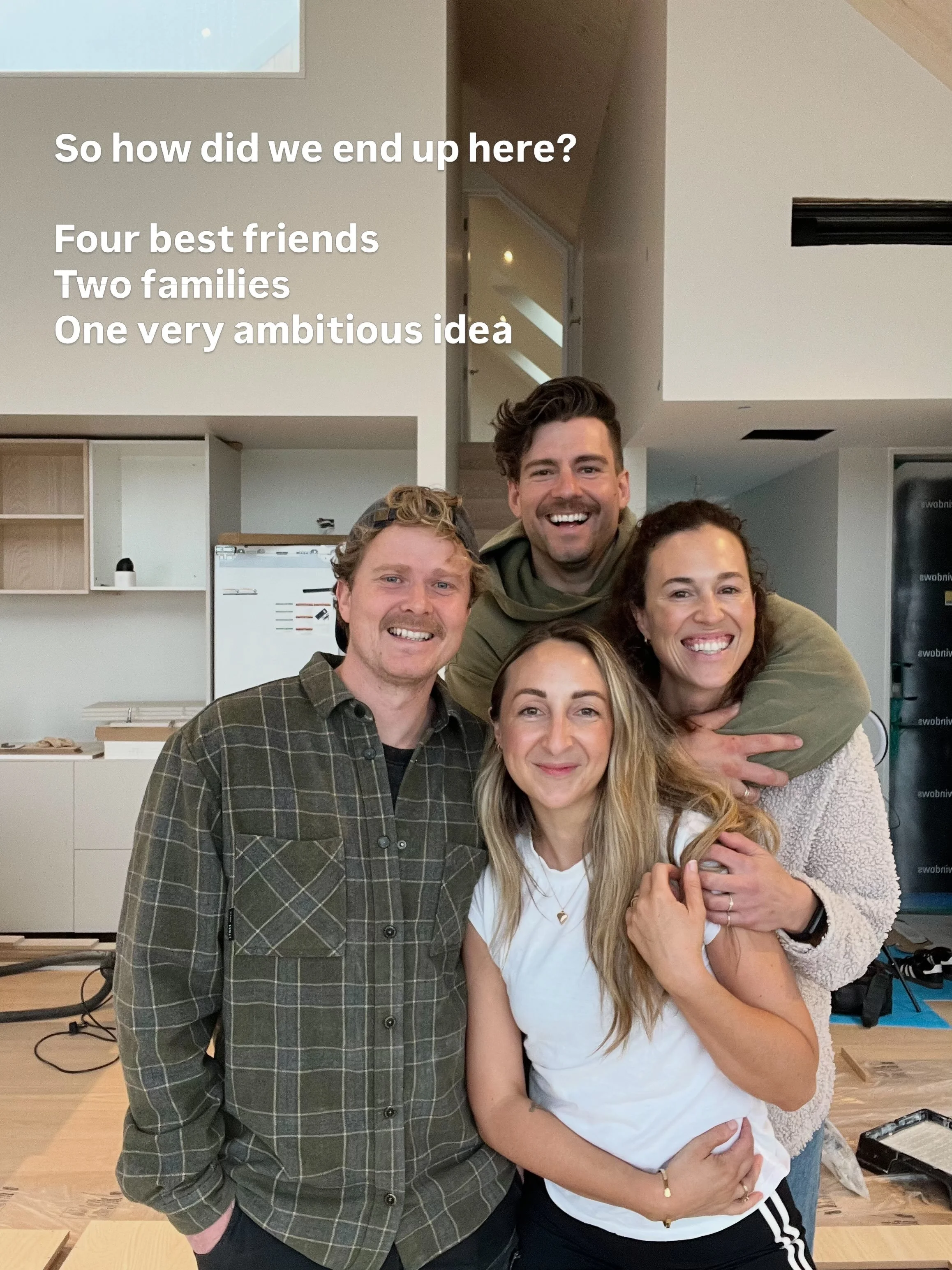 That&rsquo;s a very condensed version of how four best friends ended up building a luxury retreat on the wild West Coast. 😂

There have been some very high highs, a few what the hell are we doing moments, approximately one million decisions and an a