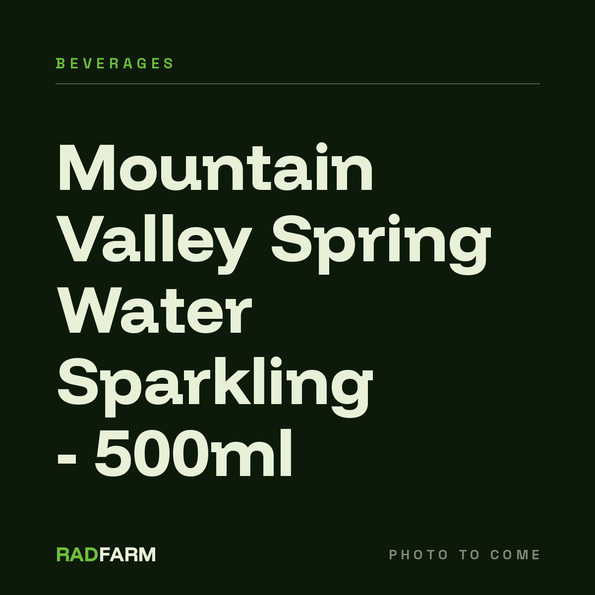 Mountain Valley Spring Water Sparkling - 500ML