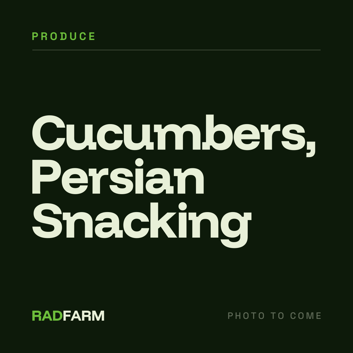 Cucumbers, Persian Snacking