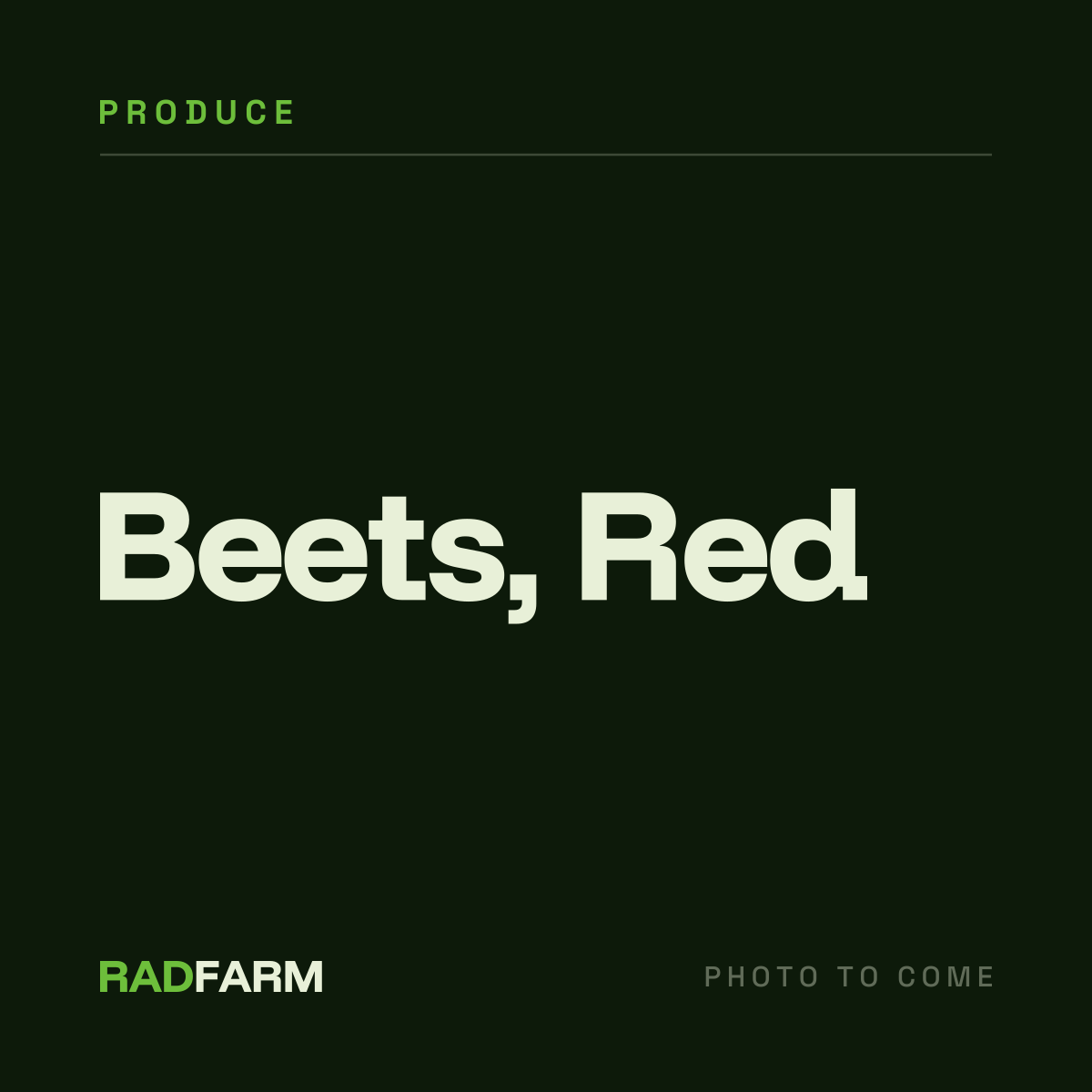 Beets, Red
