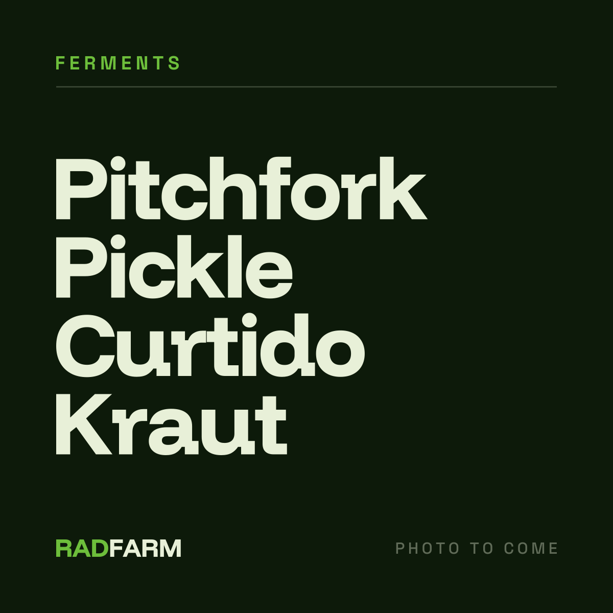 Pitchfork Pickle Curtido Kraut