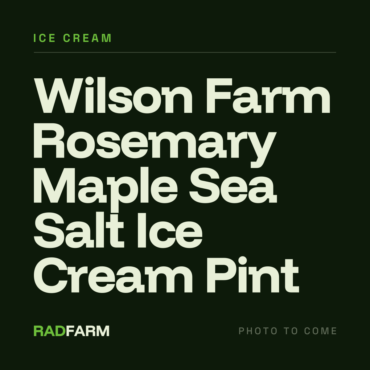 Wilson Farm Rosemary Maple Sea Salt Ice Cream Pint