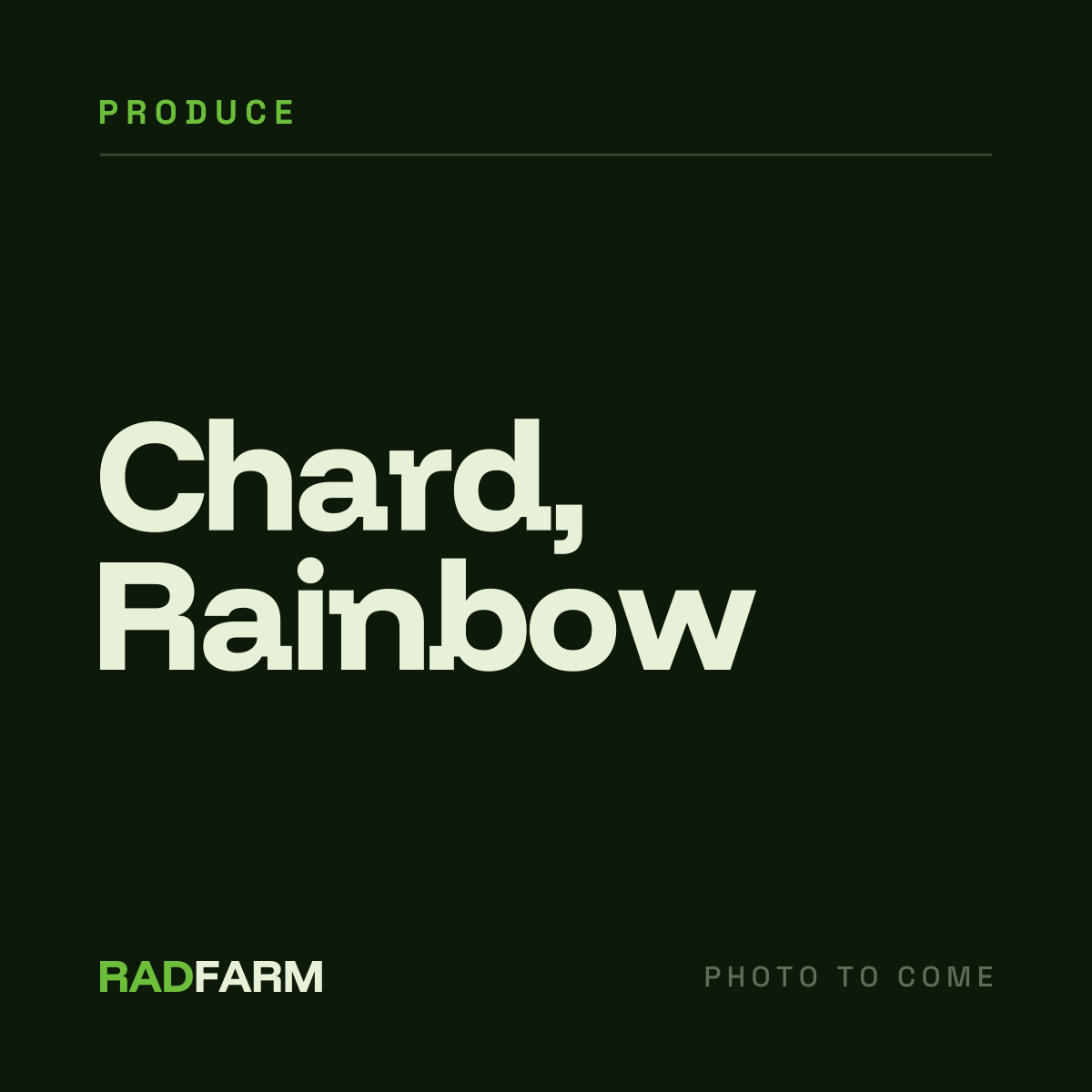 Chard, Rainbow