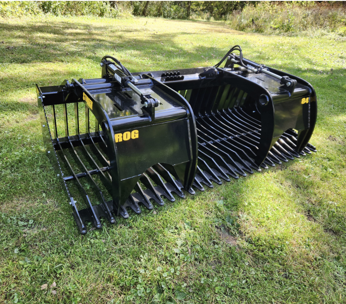 Open Sides Rock Grapple Bucket