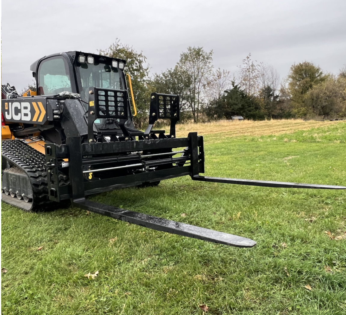 Skid Steer Class 3 Pallet Forks Attachment Hydraulic