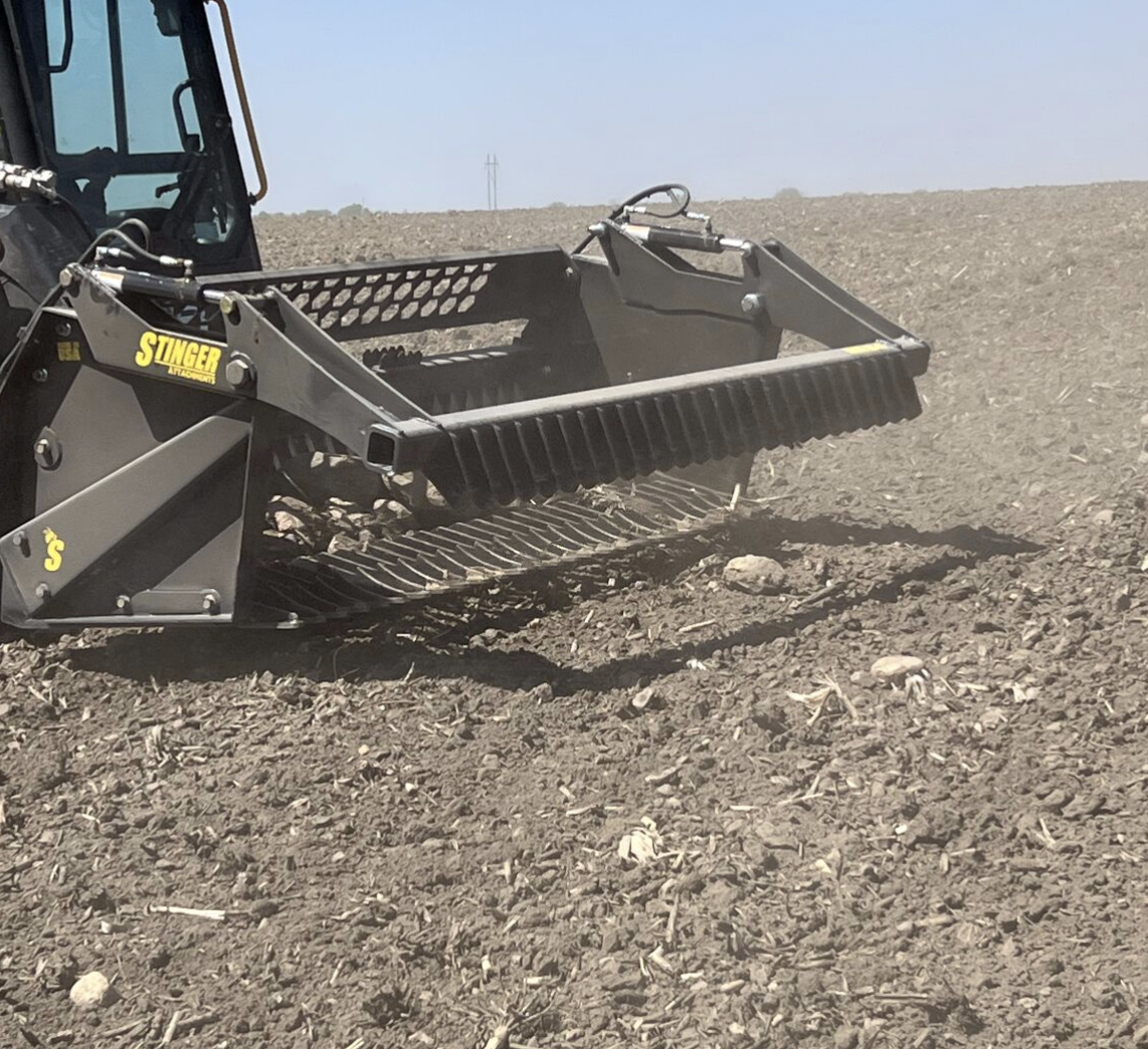 Skid Steer Rock Bucket & Reel Package