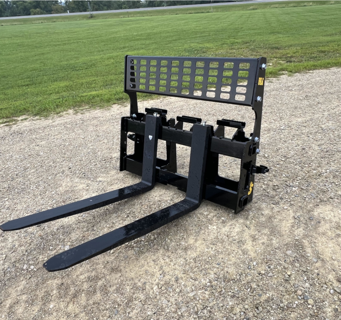 Skid Steer Class 3 Pallet Forks Attachment