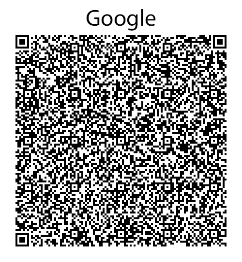 A QR code with the text 'Google' above it.