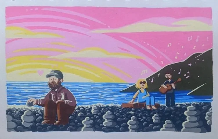 "The Ballad of Wallis Island" - Acrylic paint on cartridge paper - £200