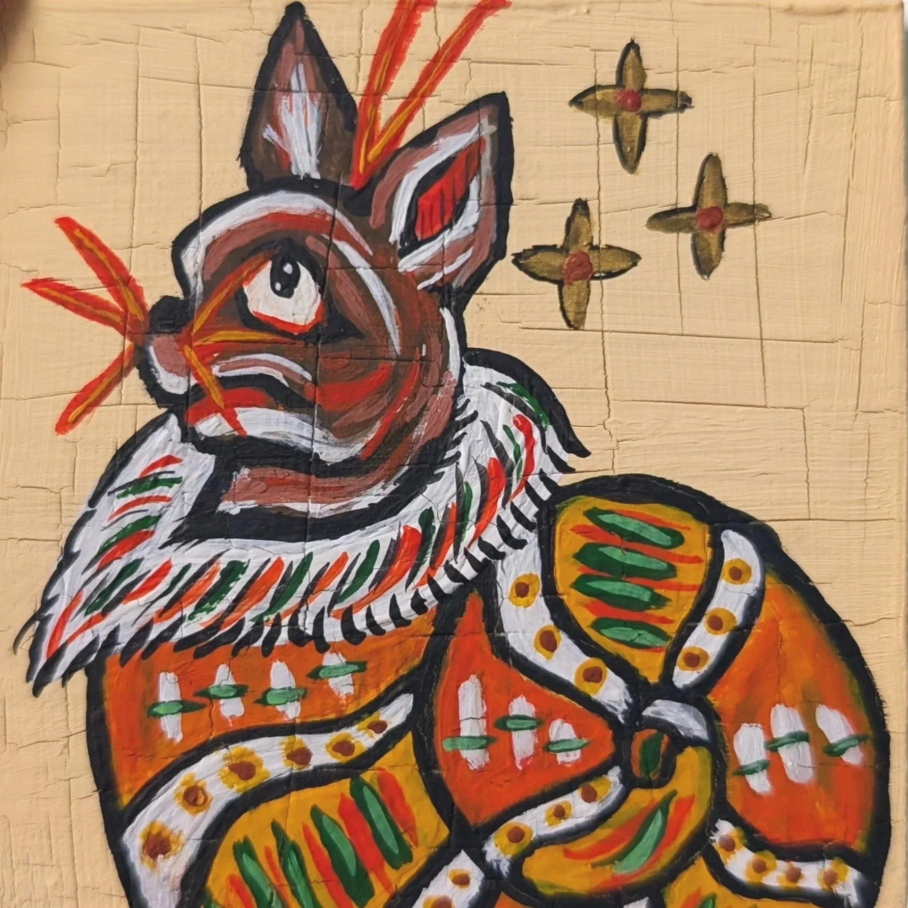 "Day 3: Whimsy" - Gouache on wood - £20