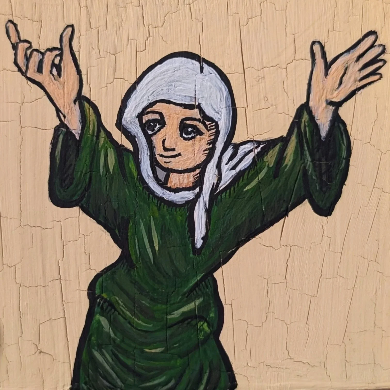 "Day 6: Dopamine" - Gouache on wood - £20