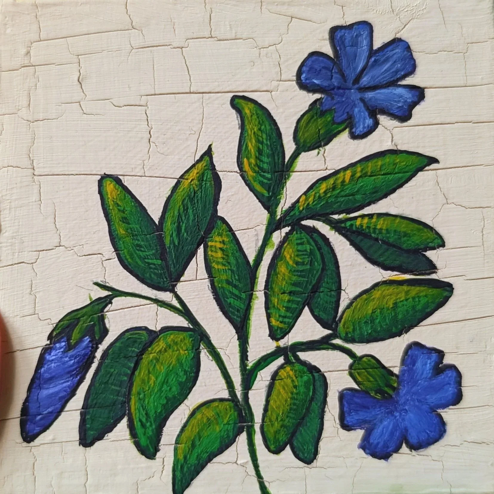 "Day 9: Bloom" - Gouache on wood - £20
