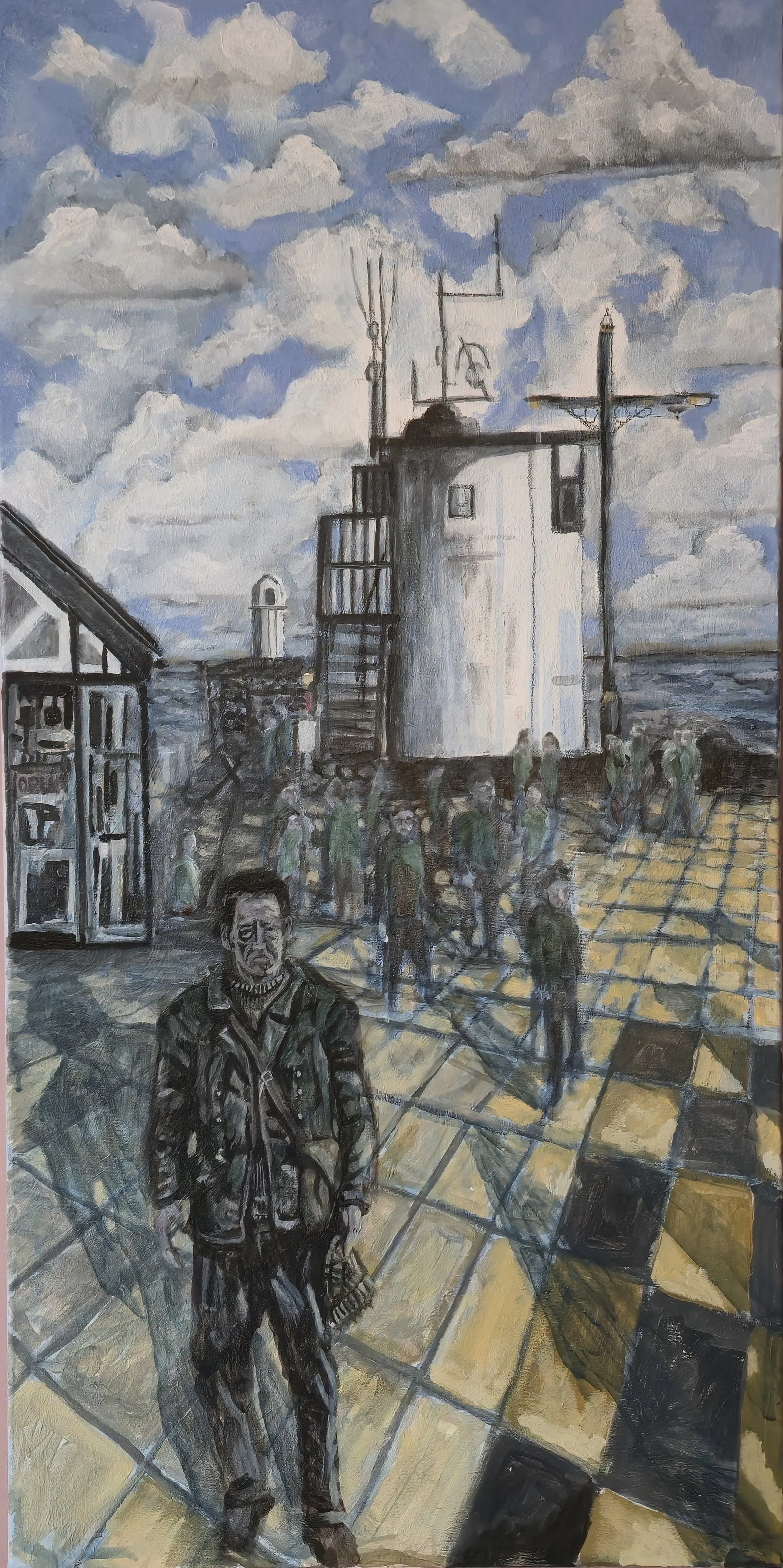 "Ghosts of a summer coastal town" - Acrylic on canvas - £995