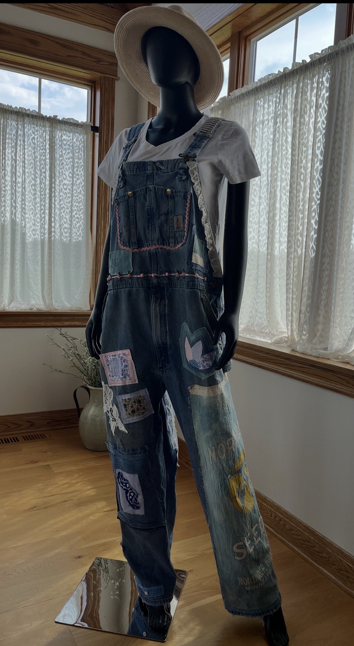 Upcycled BOHO Carhartt Bibs