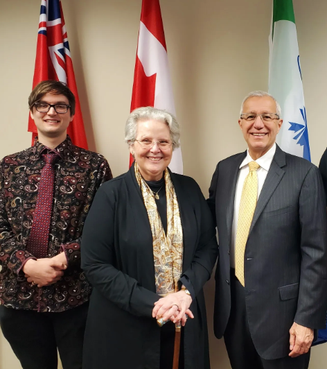 From right to left: The Hon. Victor Fedeli, Member of Provincial Parliament and former Ontario Minister of Economic Development; Monica Do Coutto Monni, AXIAPSI Founder; and Preston Tapscott, Executive Director of NBACF.
