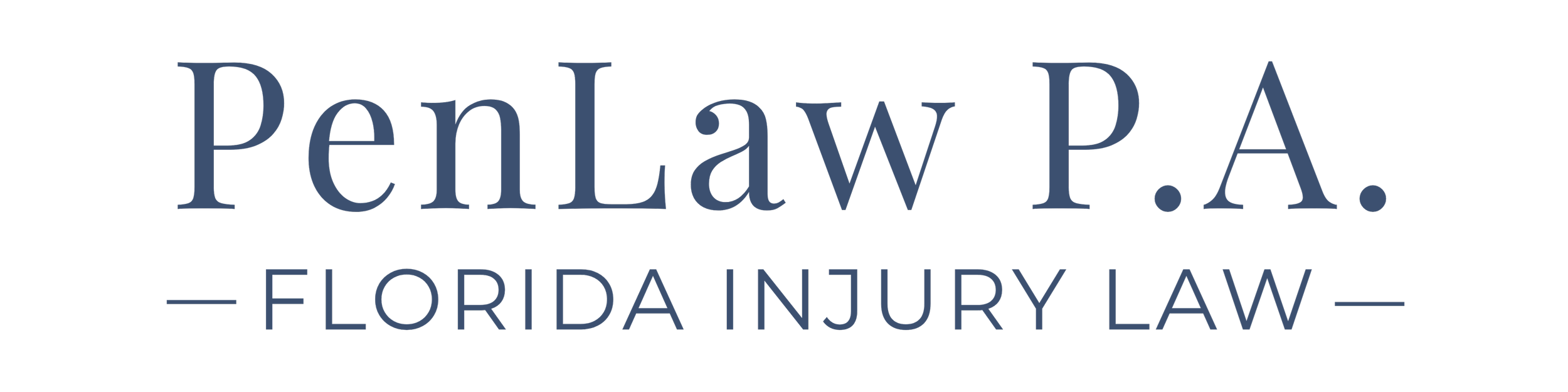 Logo for PenLaw P. A., Florida Injury Law.
