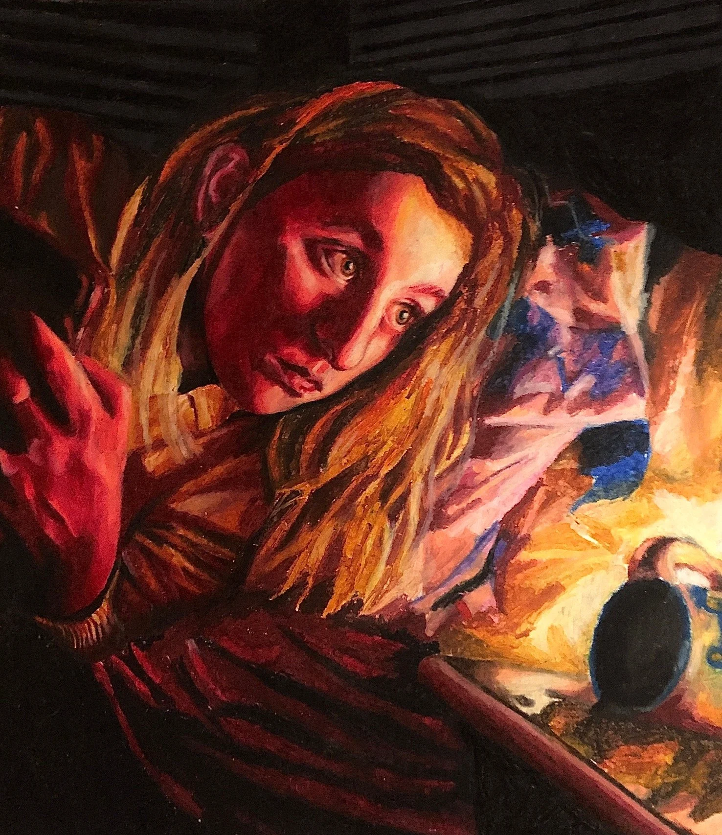 afterglow-colored pencil, oil pastel-2021-12x14 in 