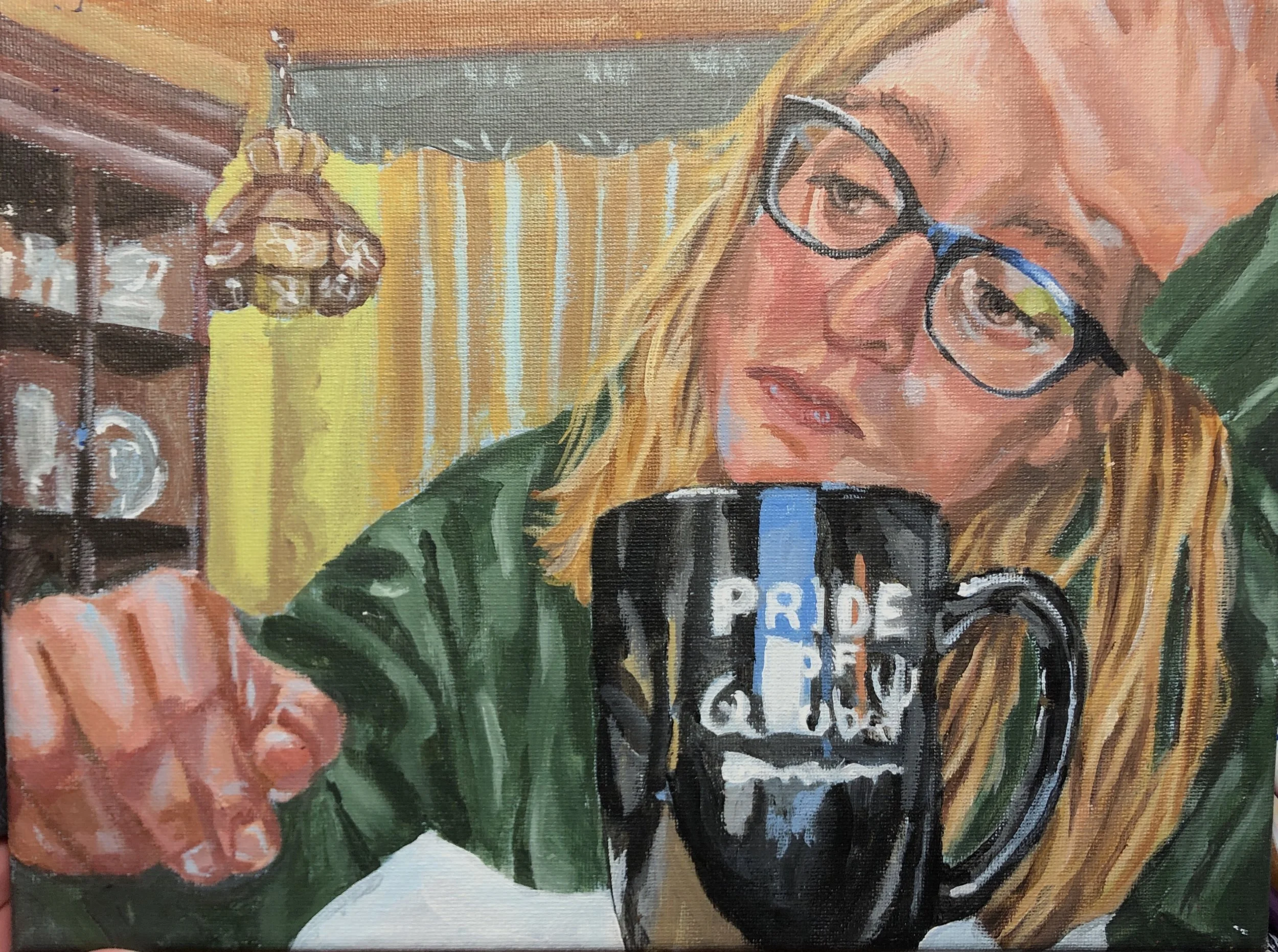 quarantine blues/ acrylic paint on canvas/ 2020/ 9"x12" in 
