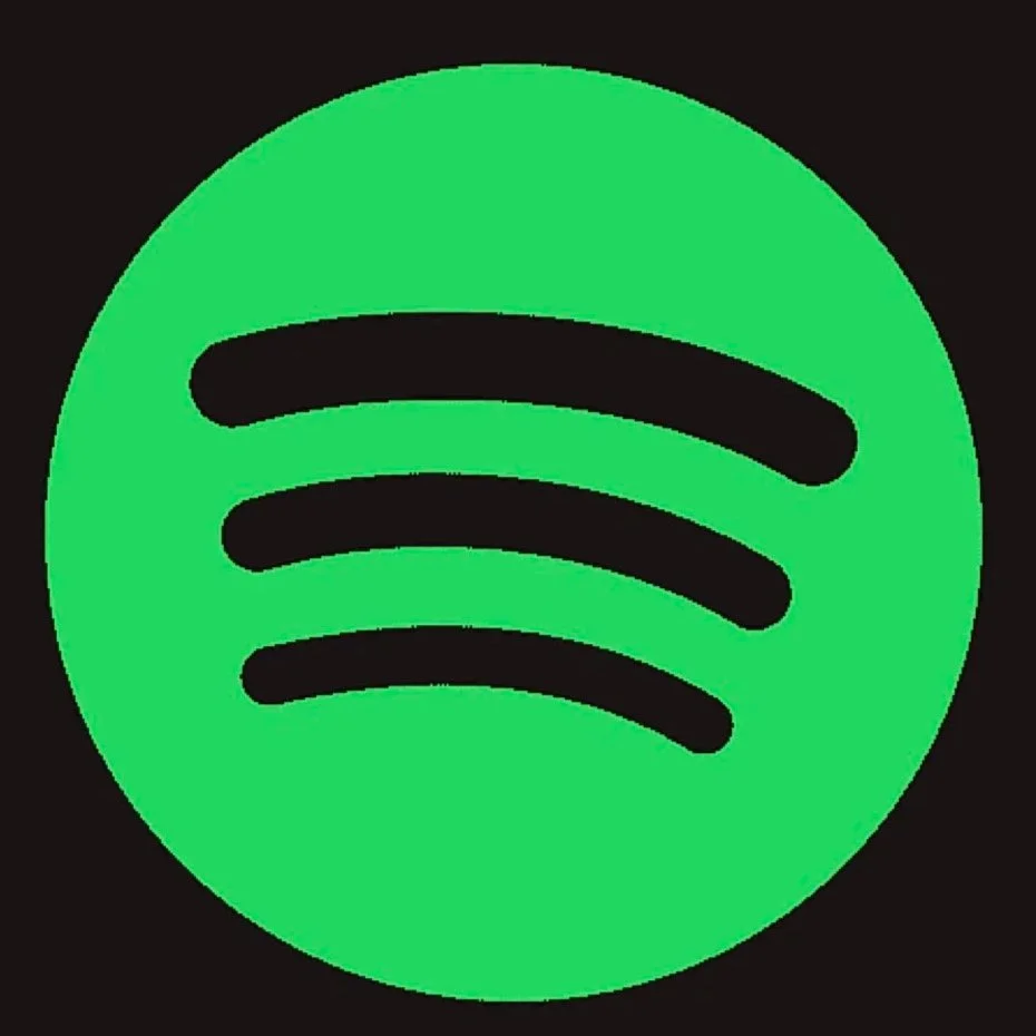Green Spotify logo with black background