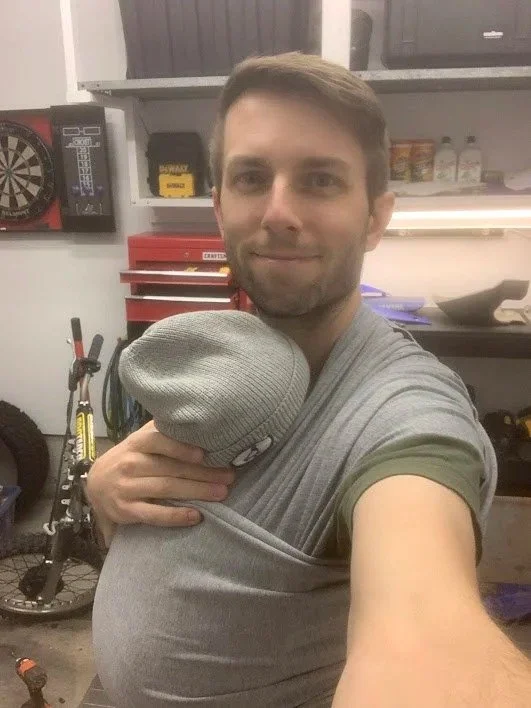 He's a trooper in the cold garage