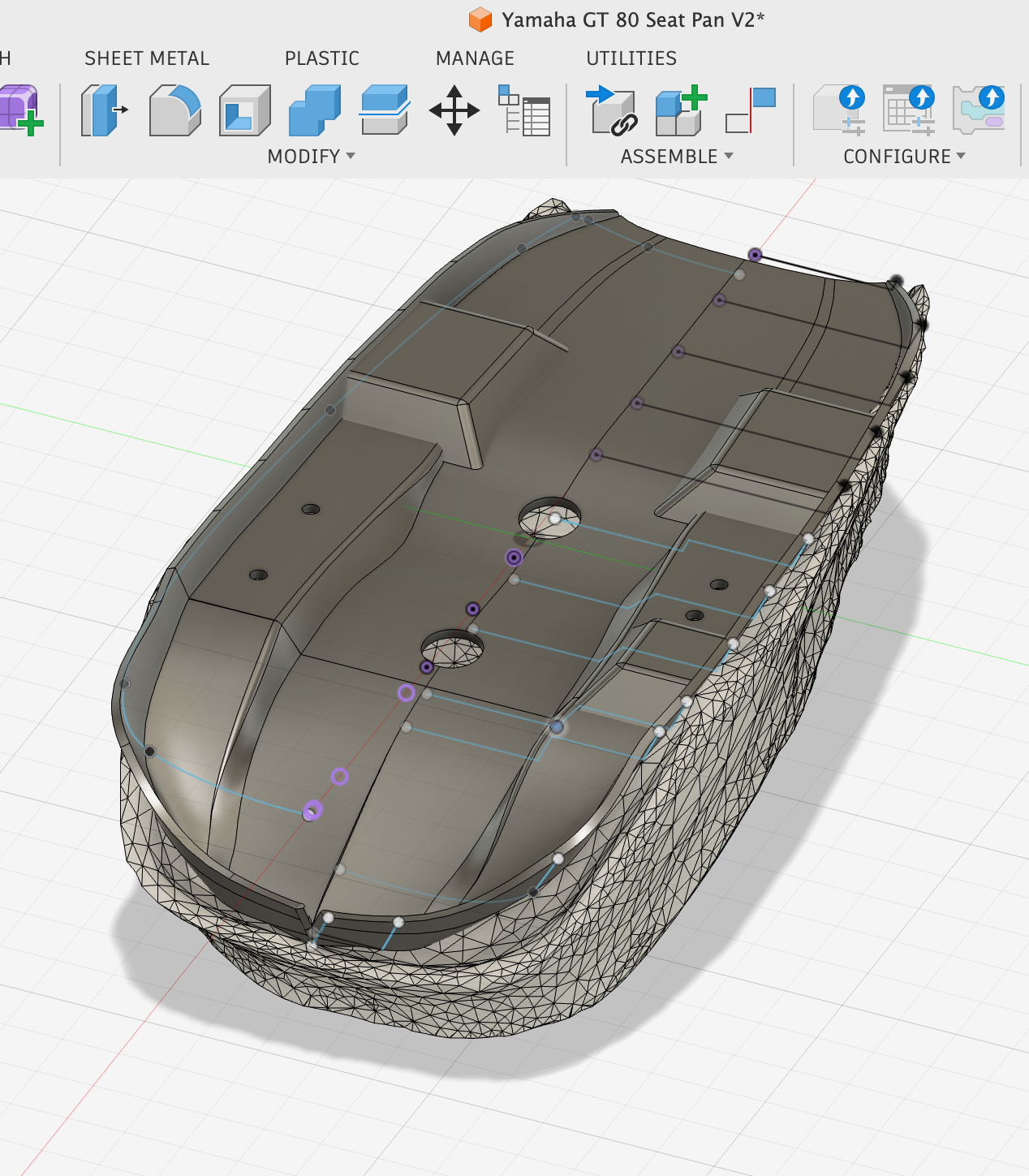 Then you 3D scan the foam and start designing