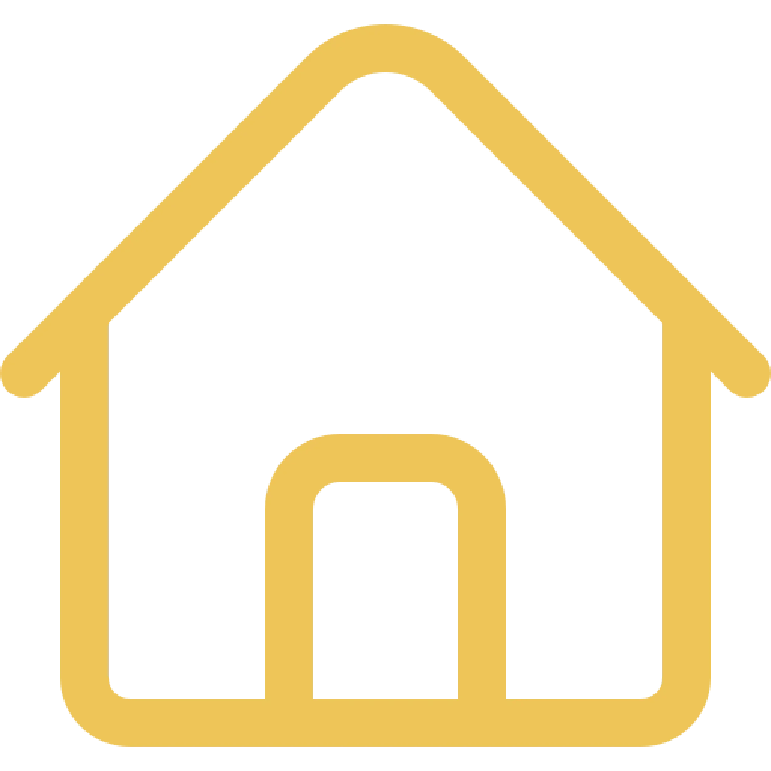A yellow icon of a house.