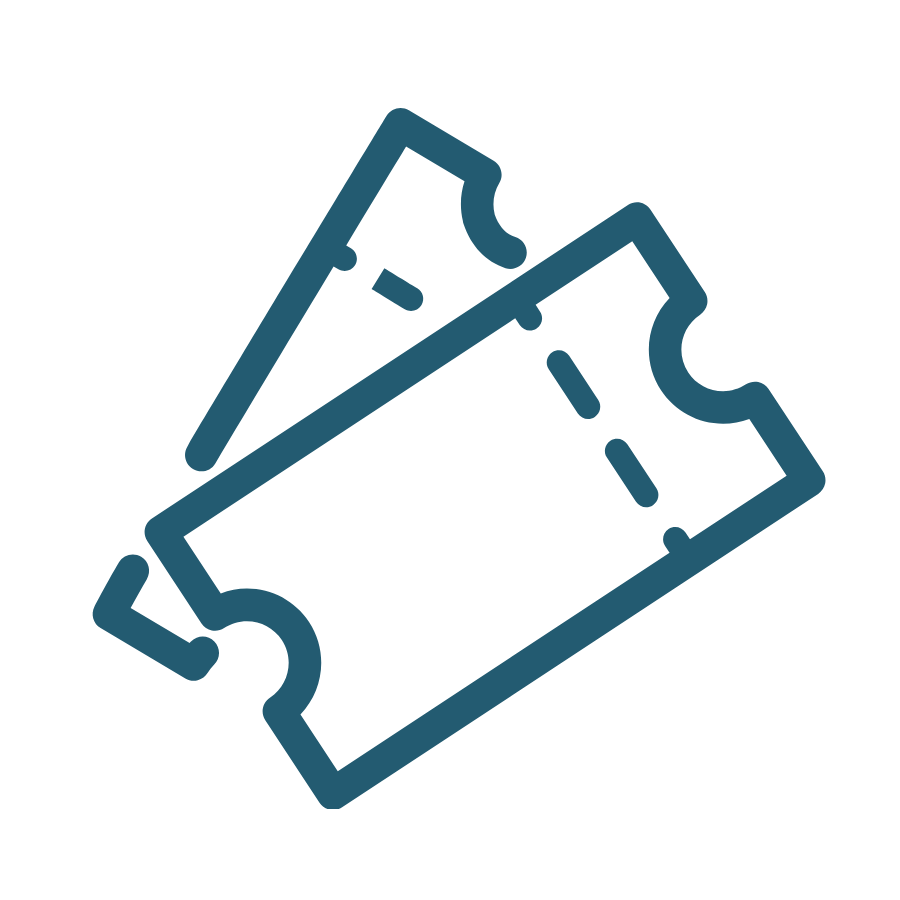 Geometric drawing of an outline square with sections divided by vertical, horizontal, and circle lines.