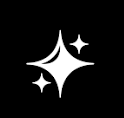 Stylized sparkling stars with a shiny, glittering appearance