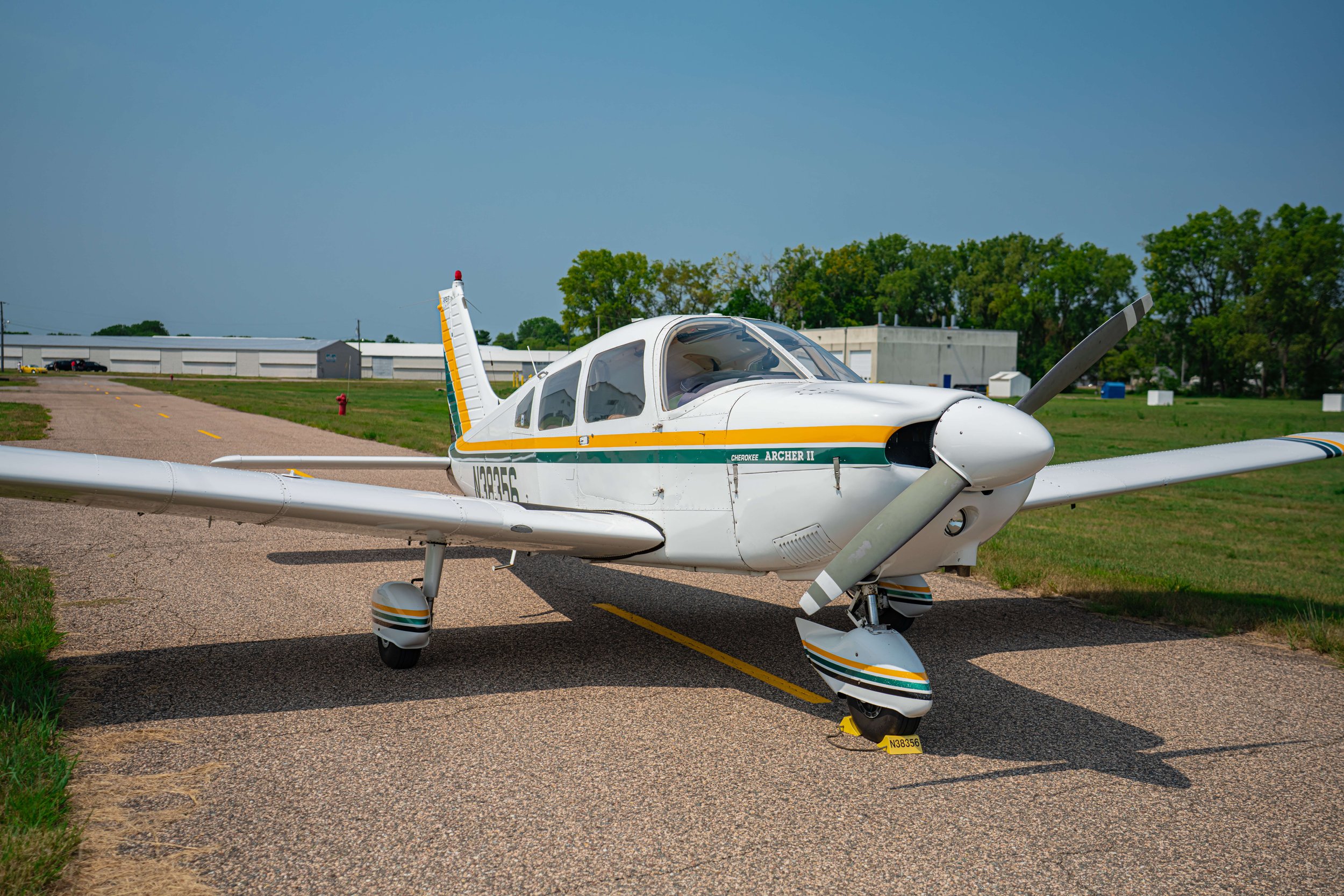 This 1977 Piper Archer II plane is owned by Carolinas Custom Aviation and available for rent thorugh ACES Flight school in Rock Hill, SC.