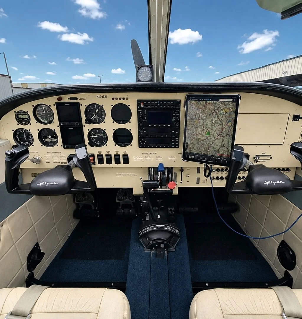 This is the control panel /dash for the PA-32 owned by Carolinas Cutom Aviation in Rock Hill SC, available for rent by experienced pilots. Please inquire about availability.