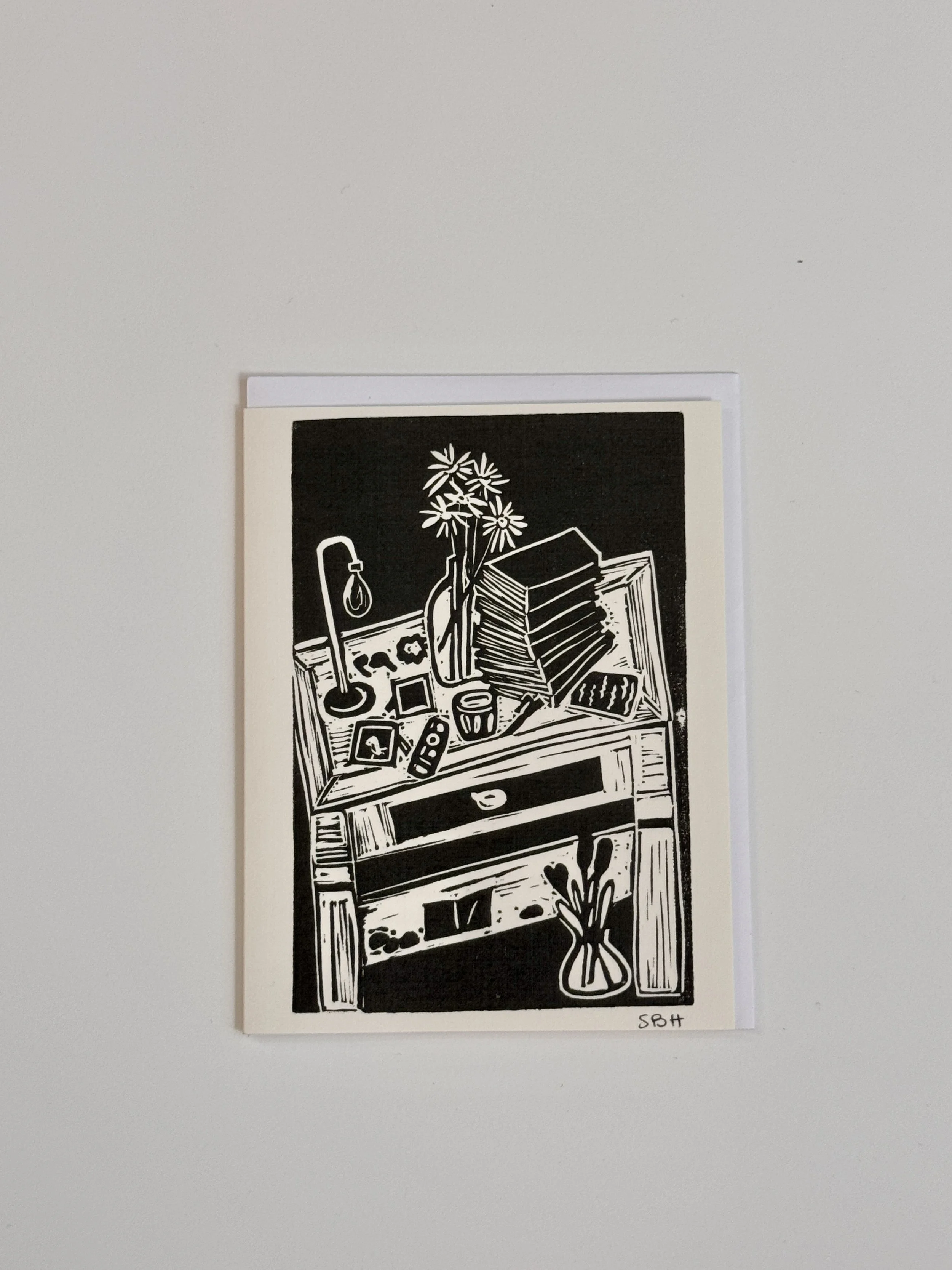 Bedside Table Greeting Card