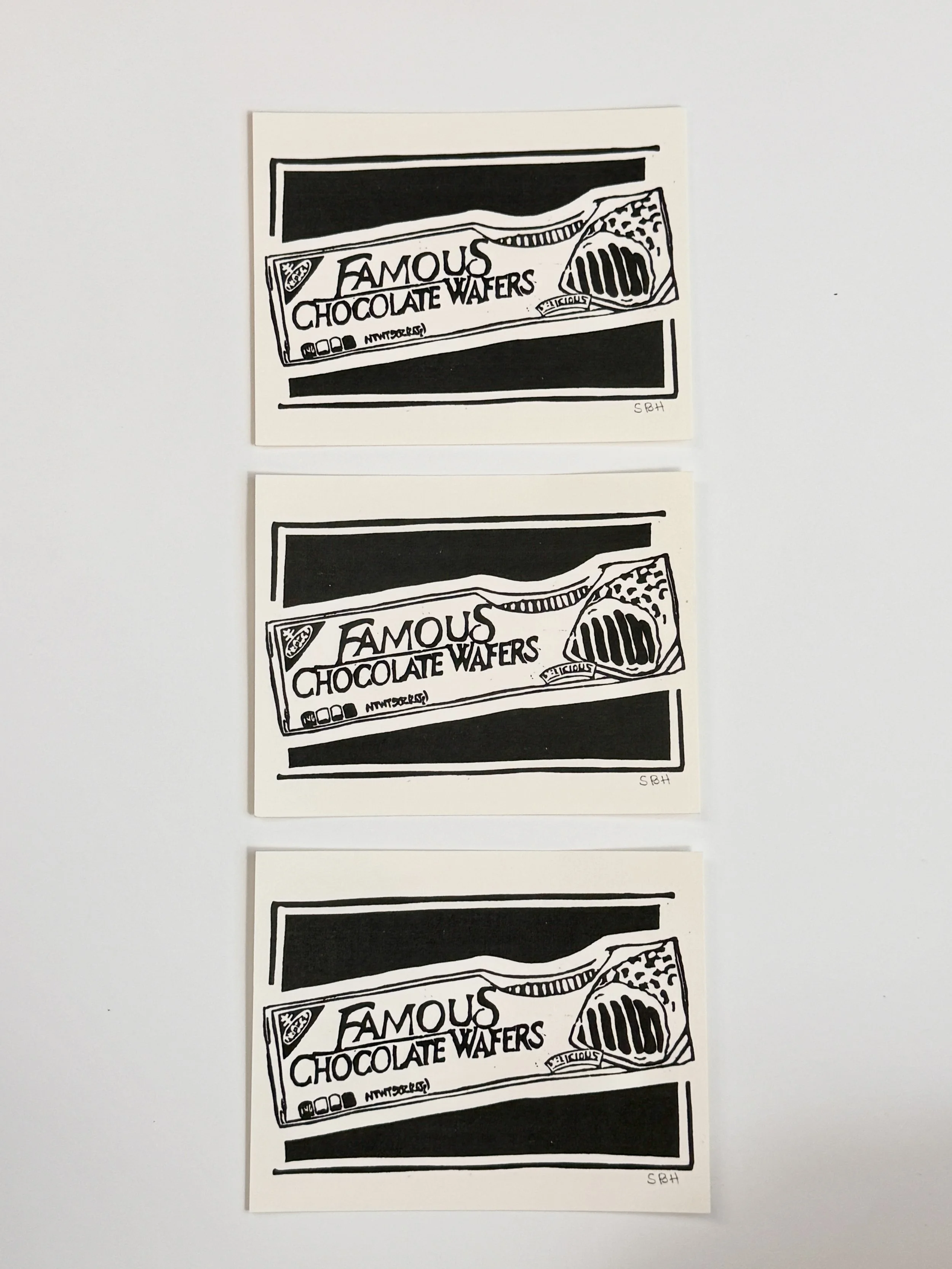 Famous Wafers Postcards (Set of 3)