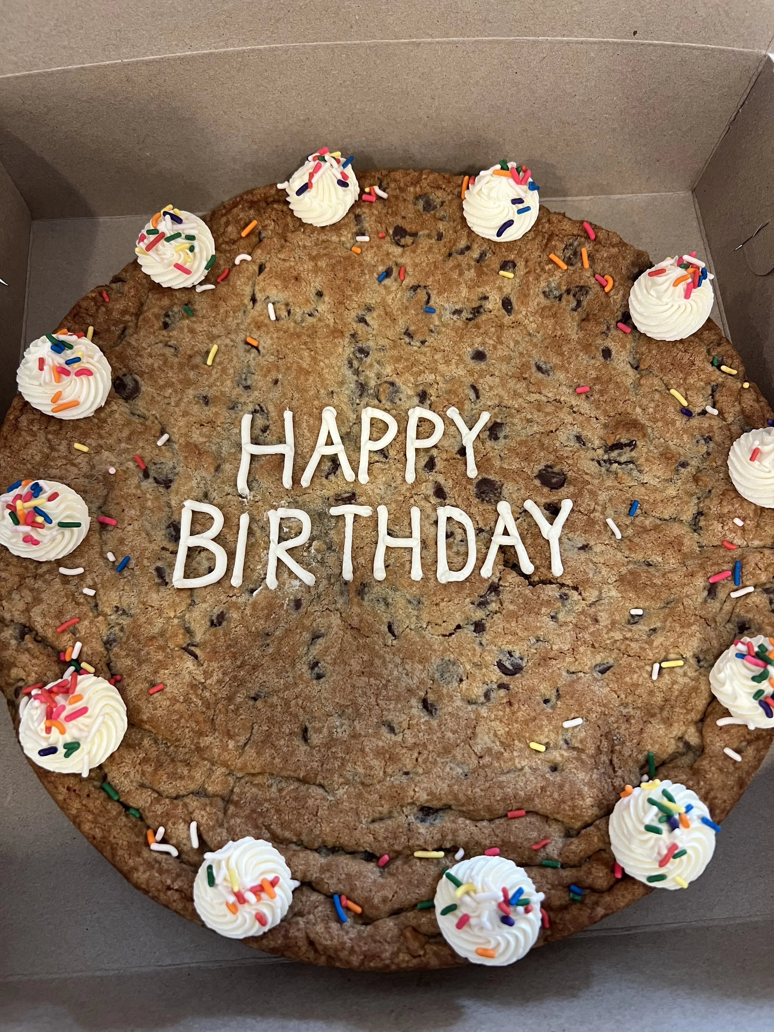 Birthday Chocolate Chip Cookie Cake