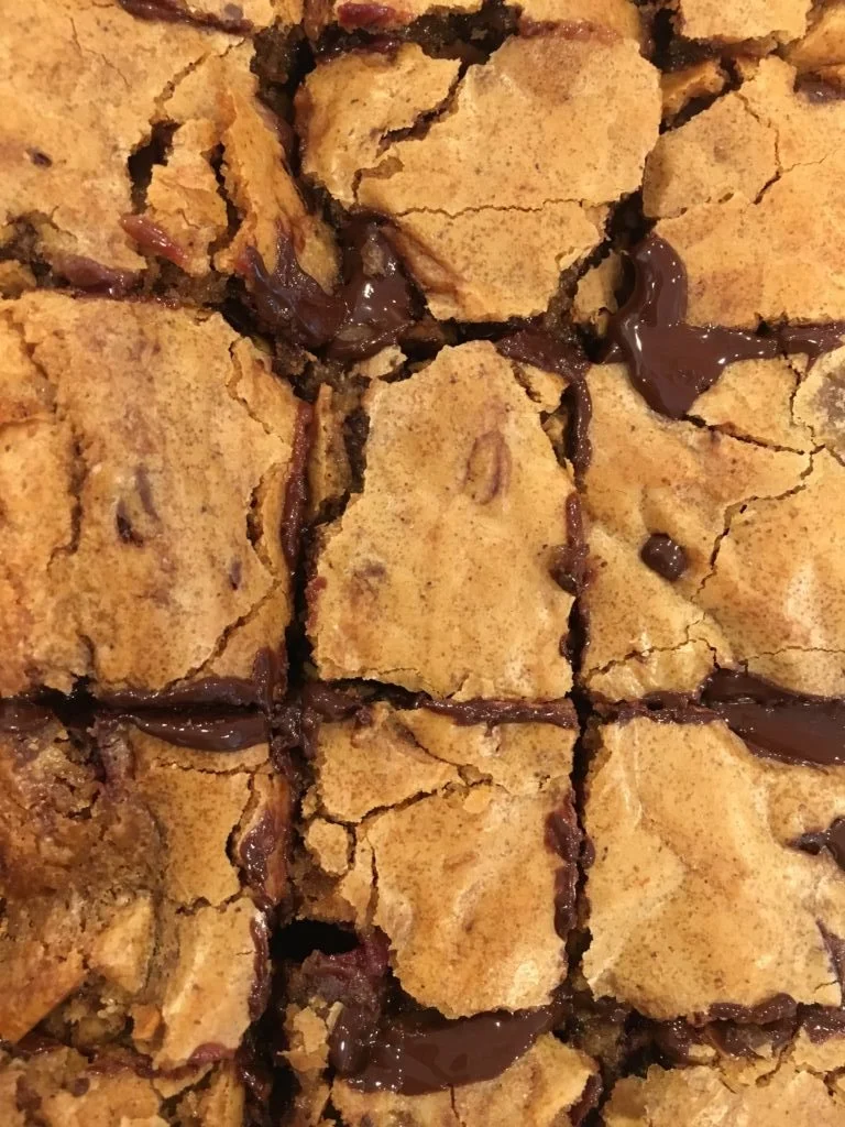 Cherry Chocolate Chunk Brown Butter Blondies