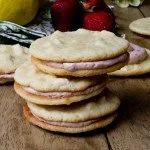 Lemon Cookies with Strawberry Buttercream