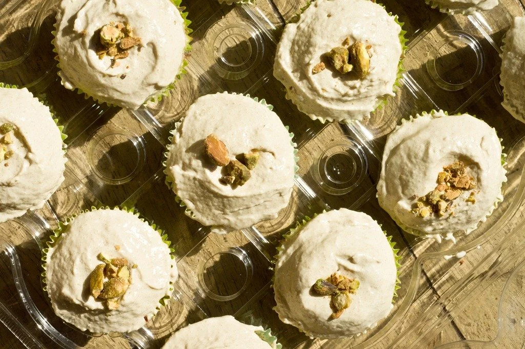 (Real) Pistachio Cupcakes with Brown Sugar Buttercream