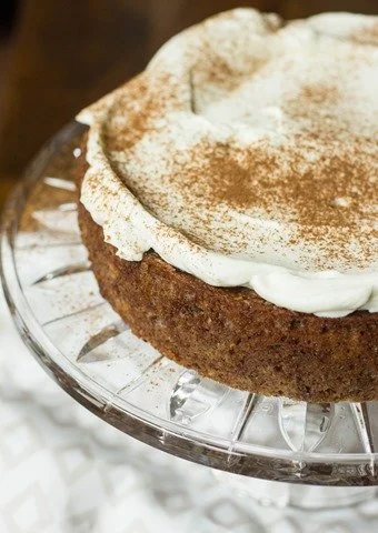Gluten free Banana Cake with White Chocolate Whipped Cream