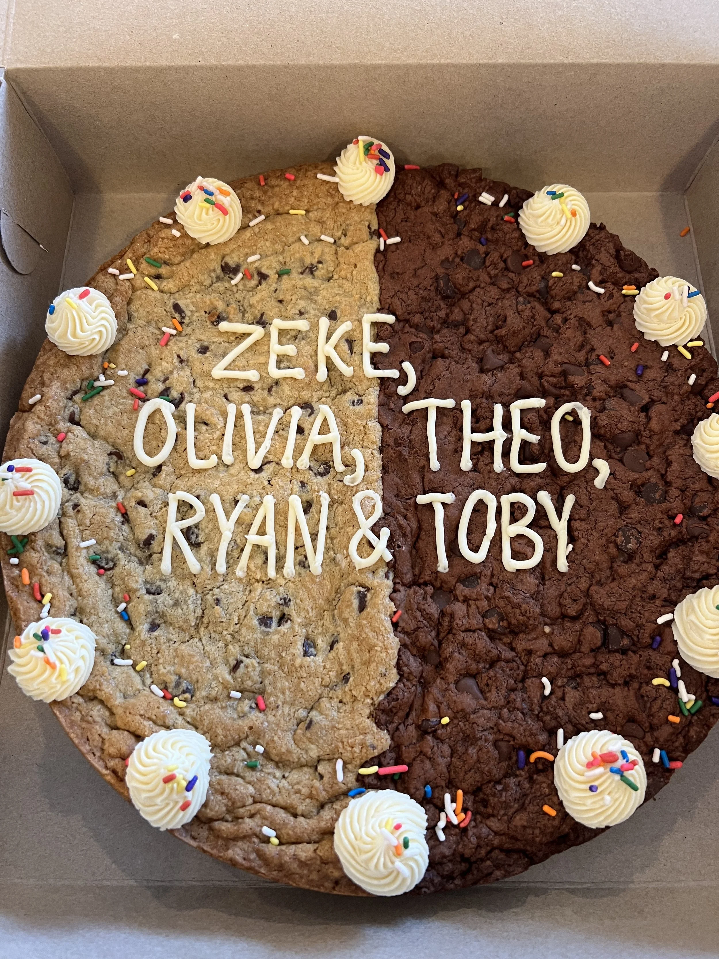 Black and White Cookie Cake Personalized