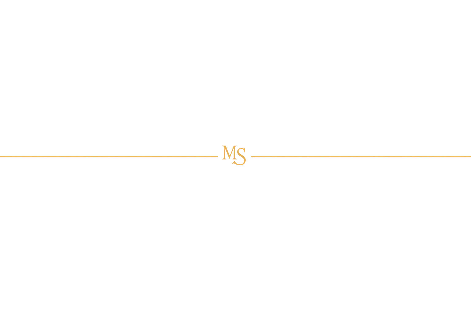 Gold decorative divider featuring the Max Stirling MS monogram.