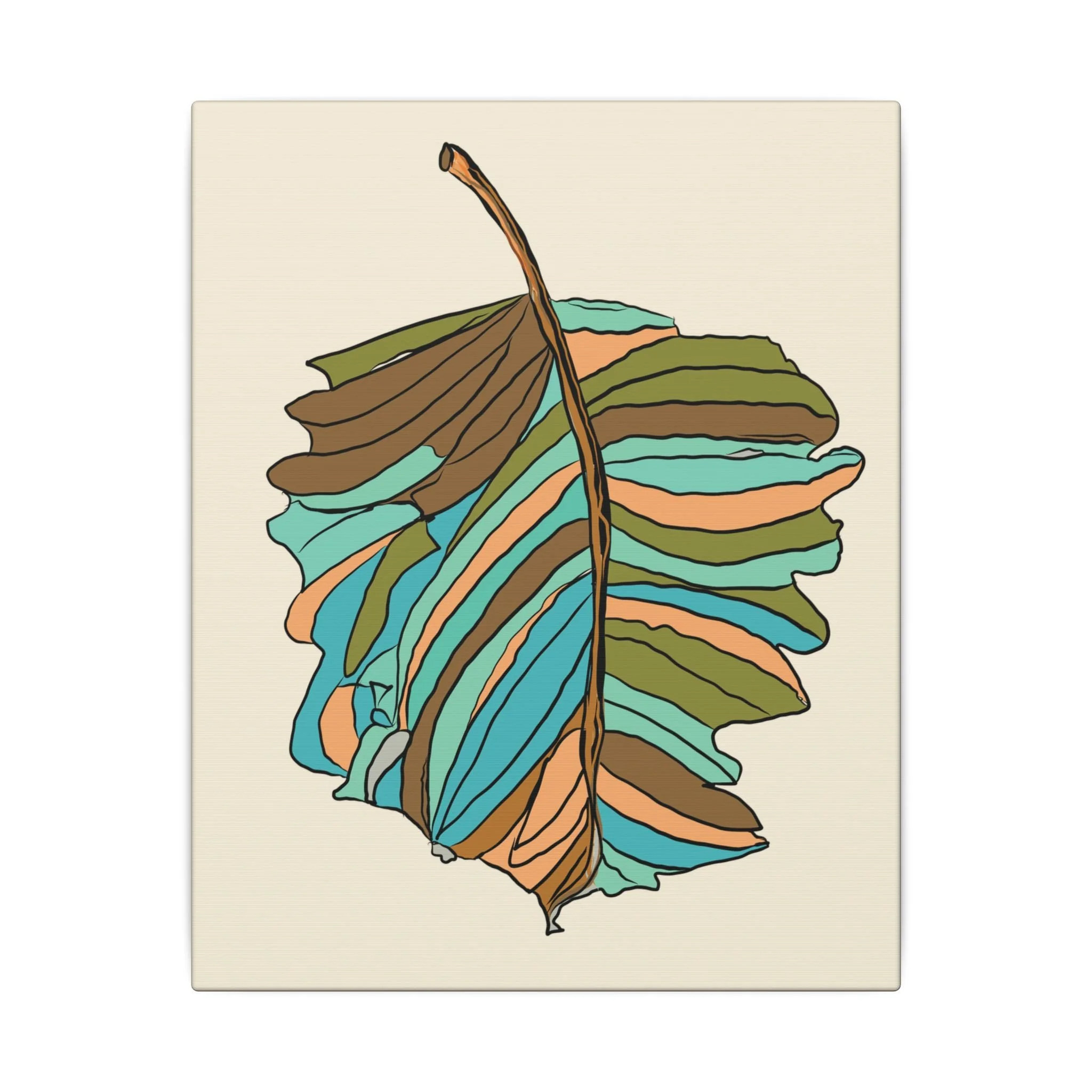 Fall Leaf 8x10 Matte Canvas, Stretched, 0.75