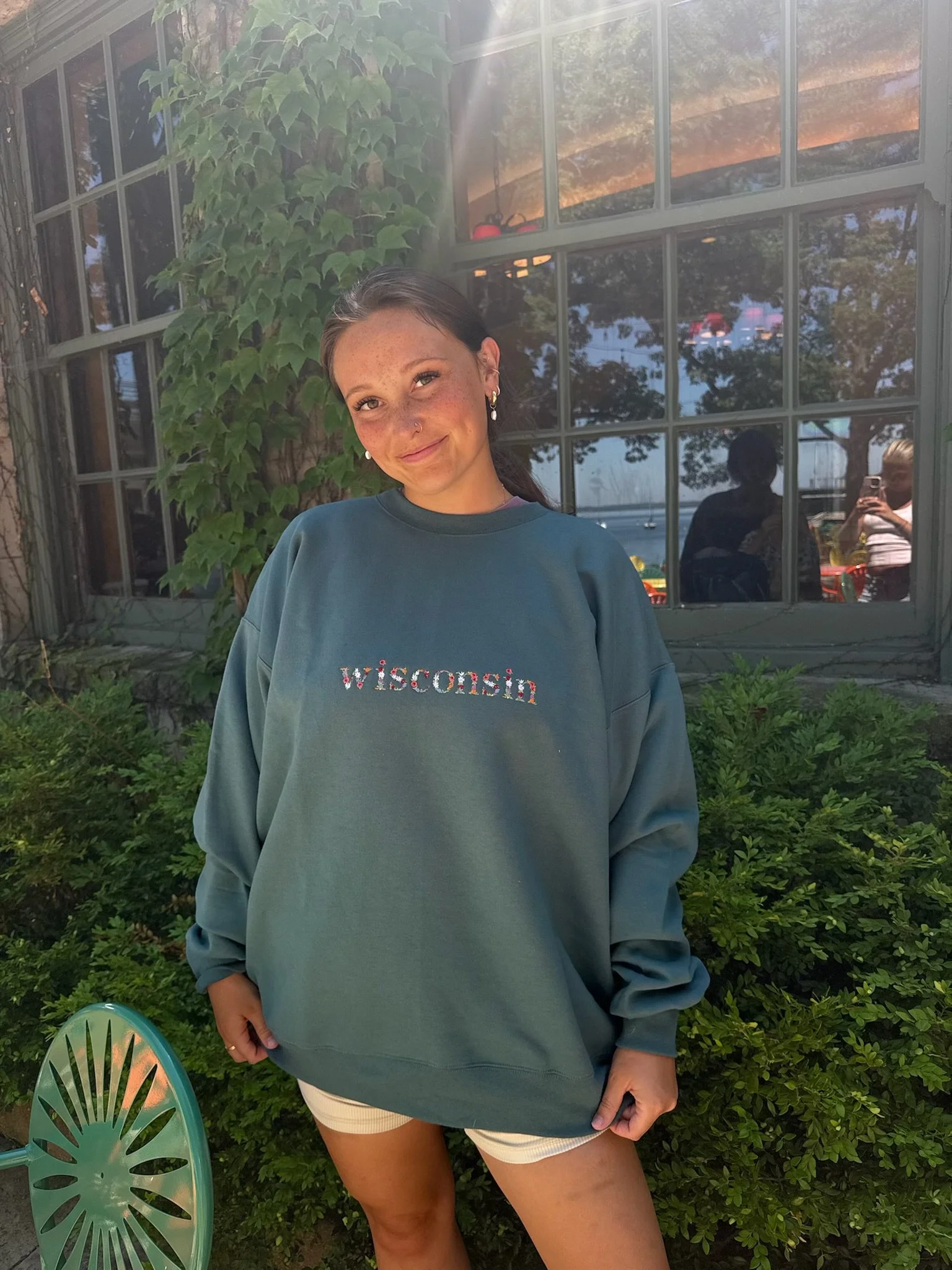 Floral Wisconsin Crewneck
