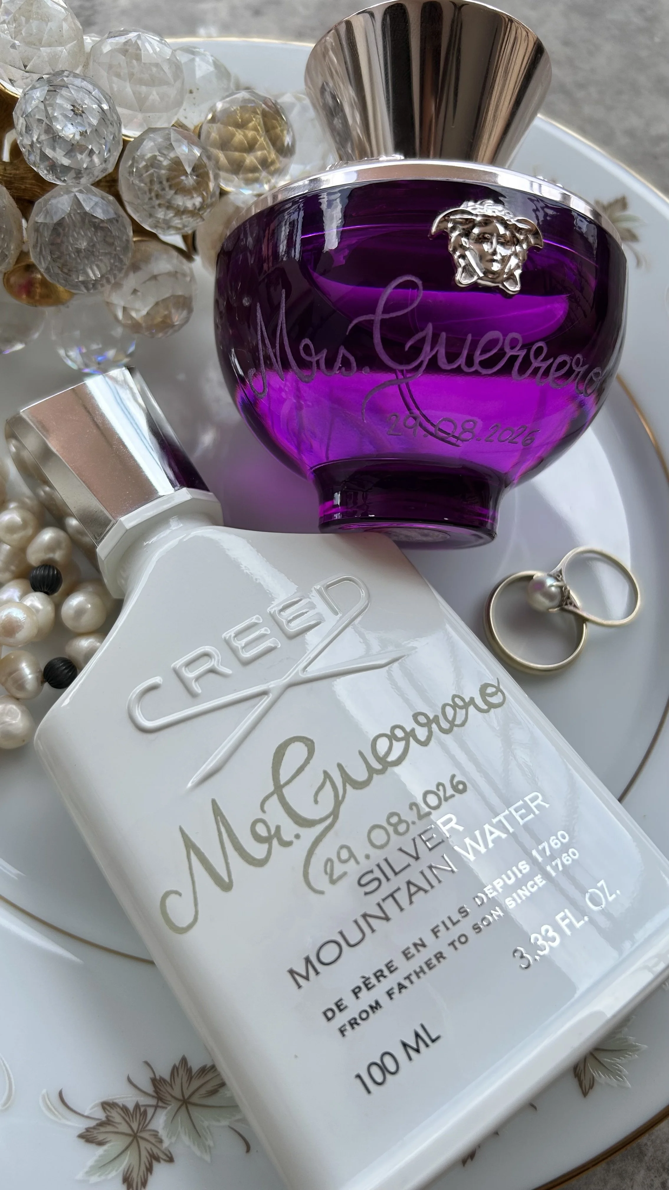 Personalized Hand Engraved Perfume Bottles 
