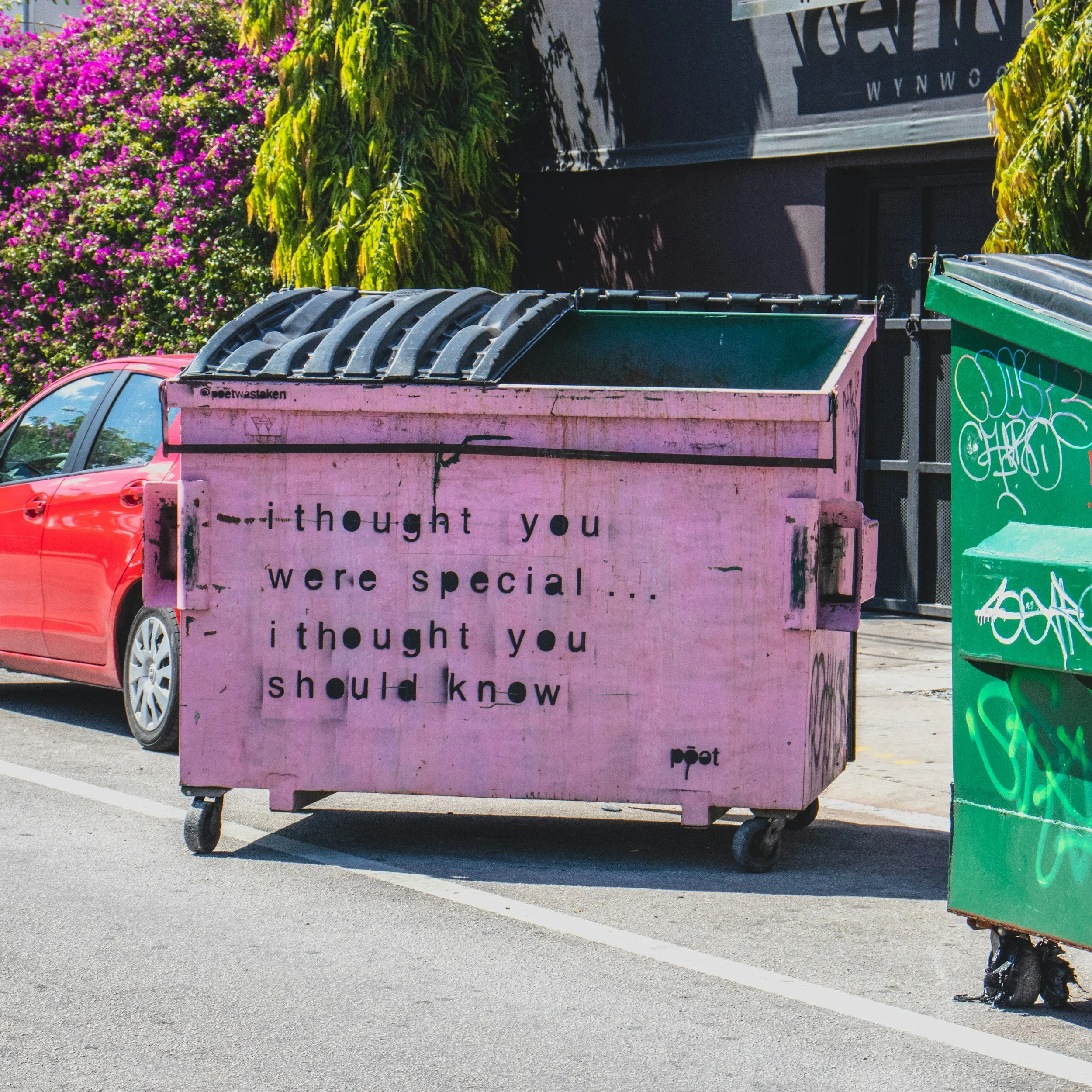 Dumpster filled with discarded books, illustrating Save The Books' mission to rescue books from the waste stream and keep them in circulation.