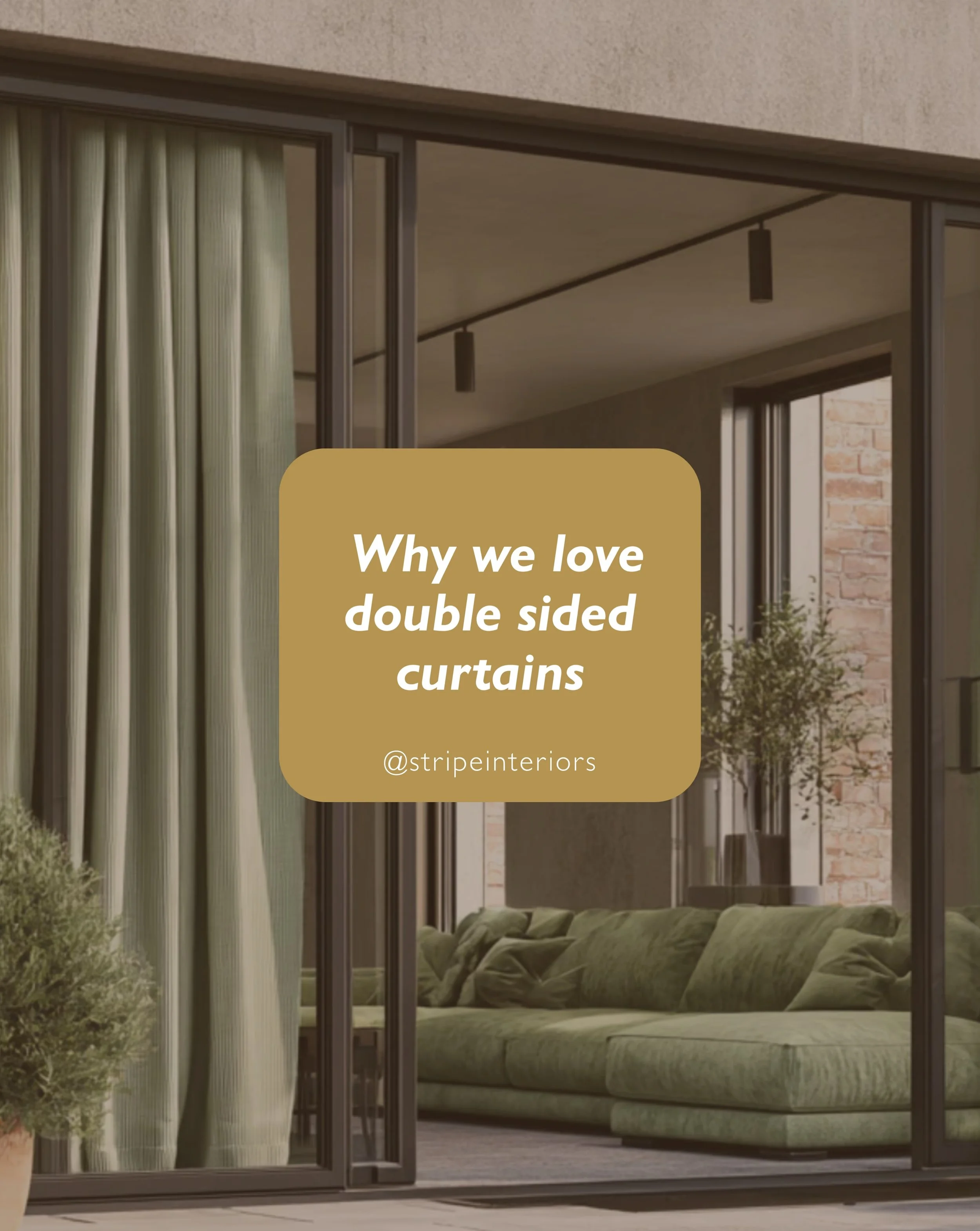 Your curtains are visible from the street, the garden, the driveway. 

Both sides deserve the same thought. 🤍

It&rsquo;s time to go bespoke. DM us to book your consultation ✨