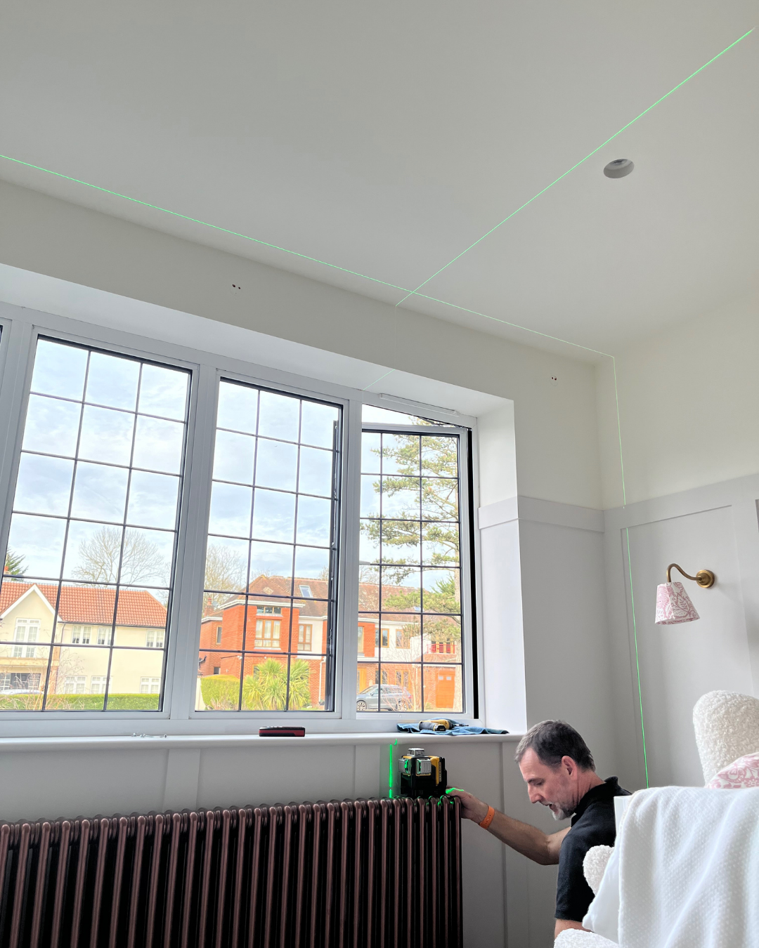 Fitter using laser measure