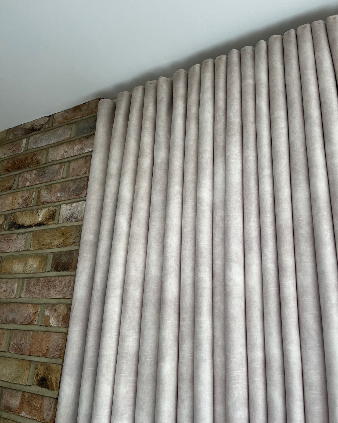 mottled velvet wave curtains living area