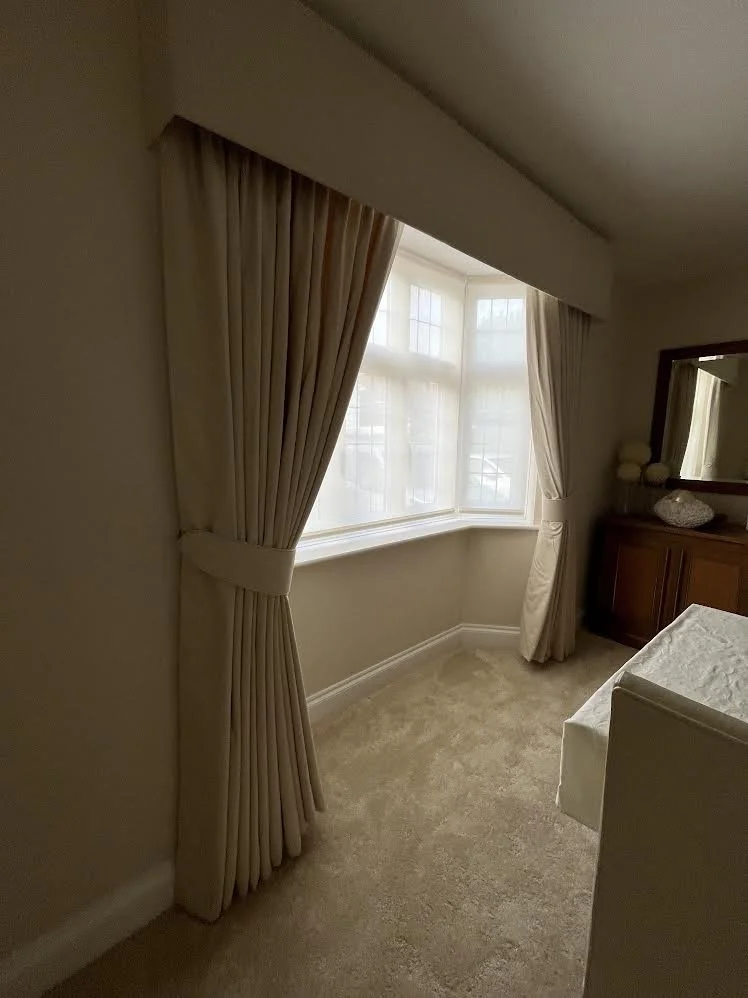 dining room curtains and pelmets cream cotton