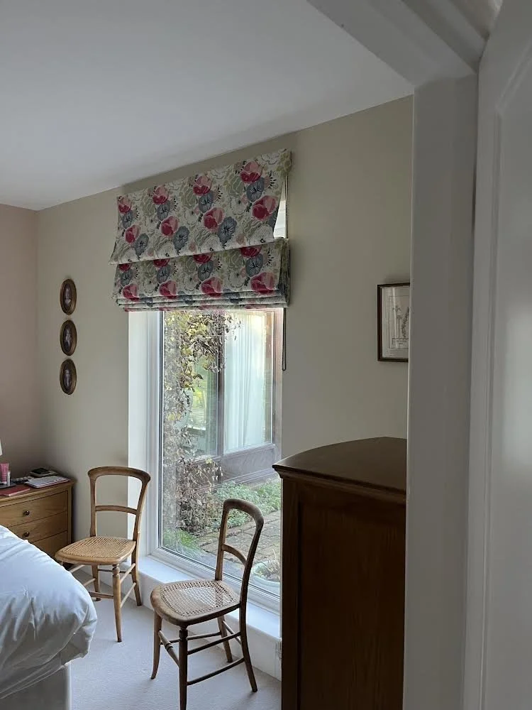 floral roman blind