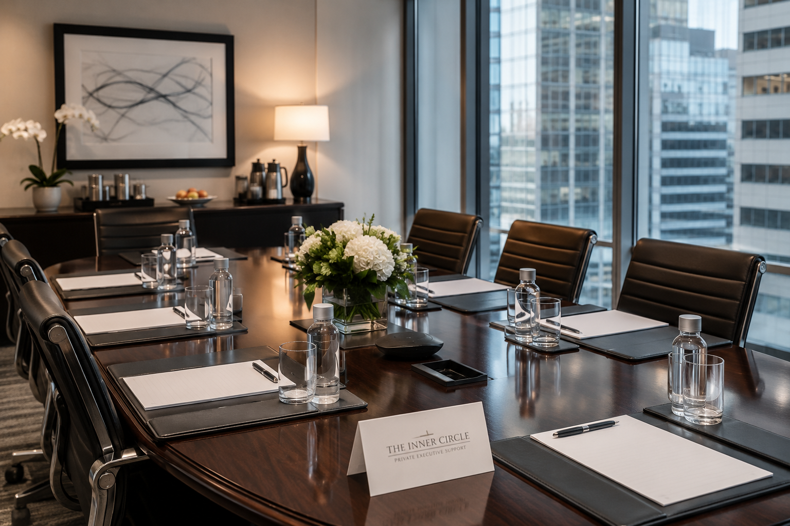 We'll setup your conference room with impeccable attention to detail