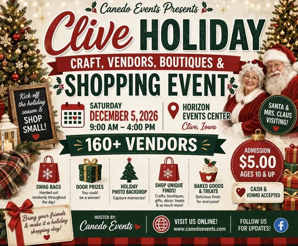 Clive Holiday Craft, Vendors, Boutiques, and More Shopping Event